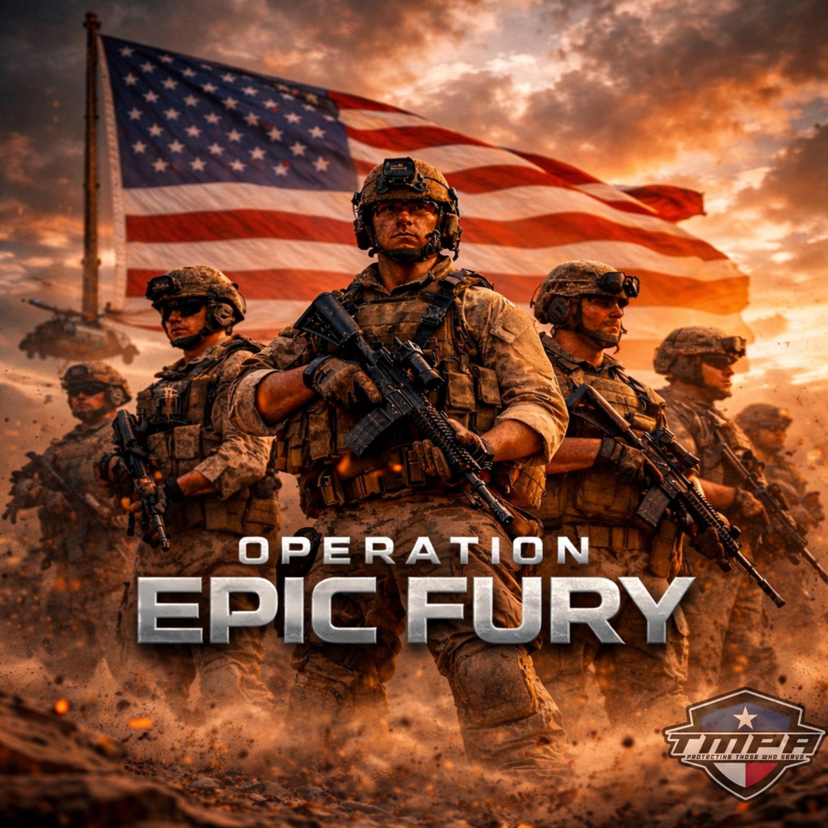 🇺🇸 STANDING WITH OUR WARRIORS 🇺🇸
TMPA sends prayers to every active-duty and reserve service member engaged in Operation Epic Fury.

Your courage.
Your sacrifice.
Your willingness to stand in the gap for this nation… it does not go unseen.

And to the families holding down the
