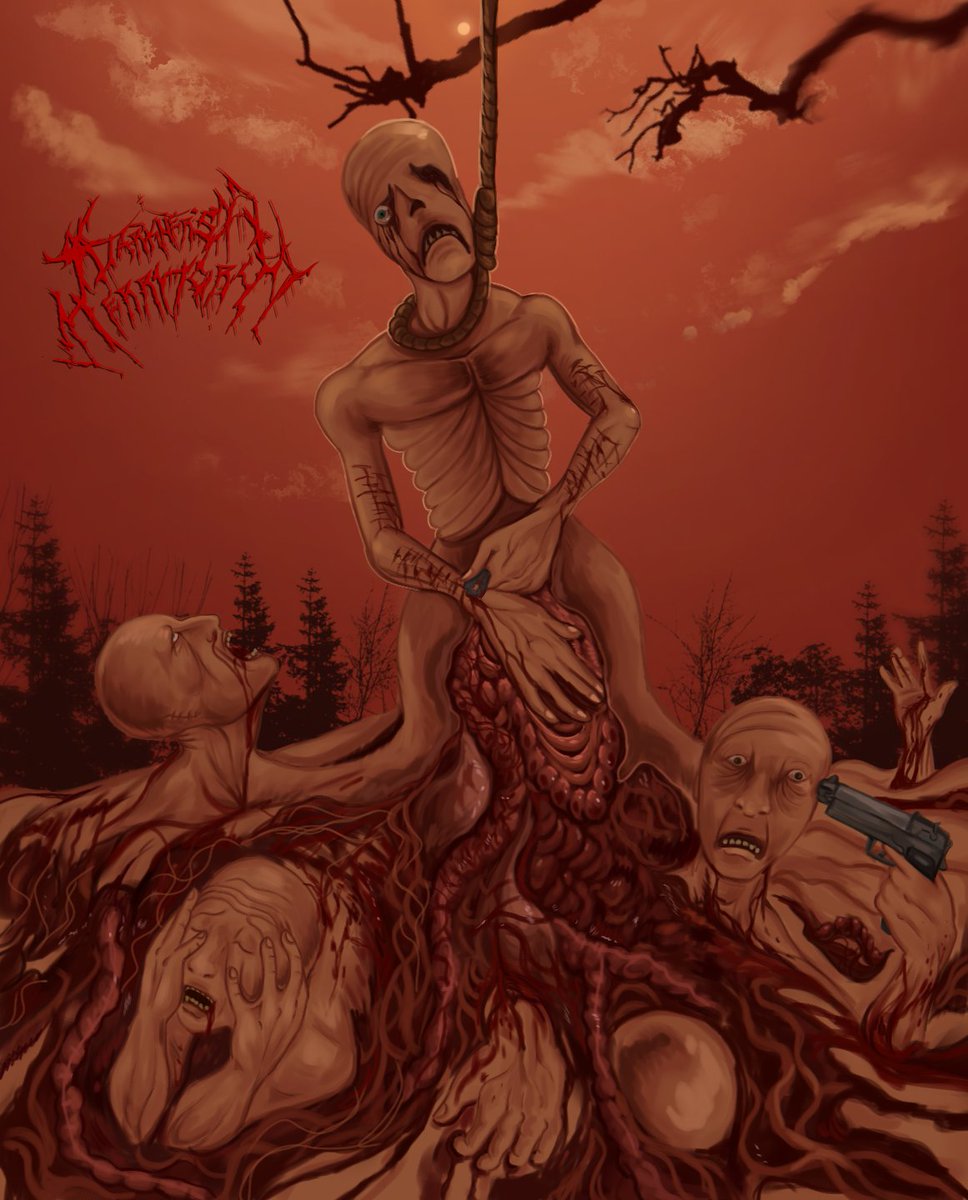 "Total Disgust". 2026. Finally finished it! #gore #digitalart