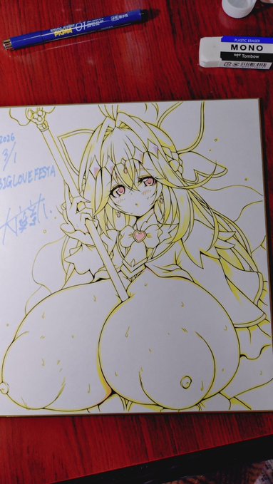 色紙できました!
\(⁠'⁠・⁠ω⁠・⁠`⁠)/🥛
明日のBIGLOVEFESTAにて販売いたします。よろしくお願いいたしますー 