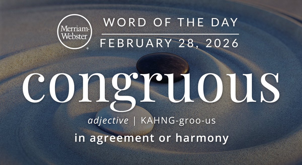 The #WordOfTheDay is ‘congruous.’
ow.ly/rUhO50Ym2oJ