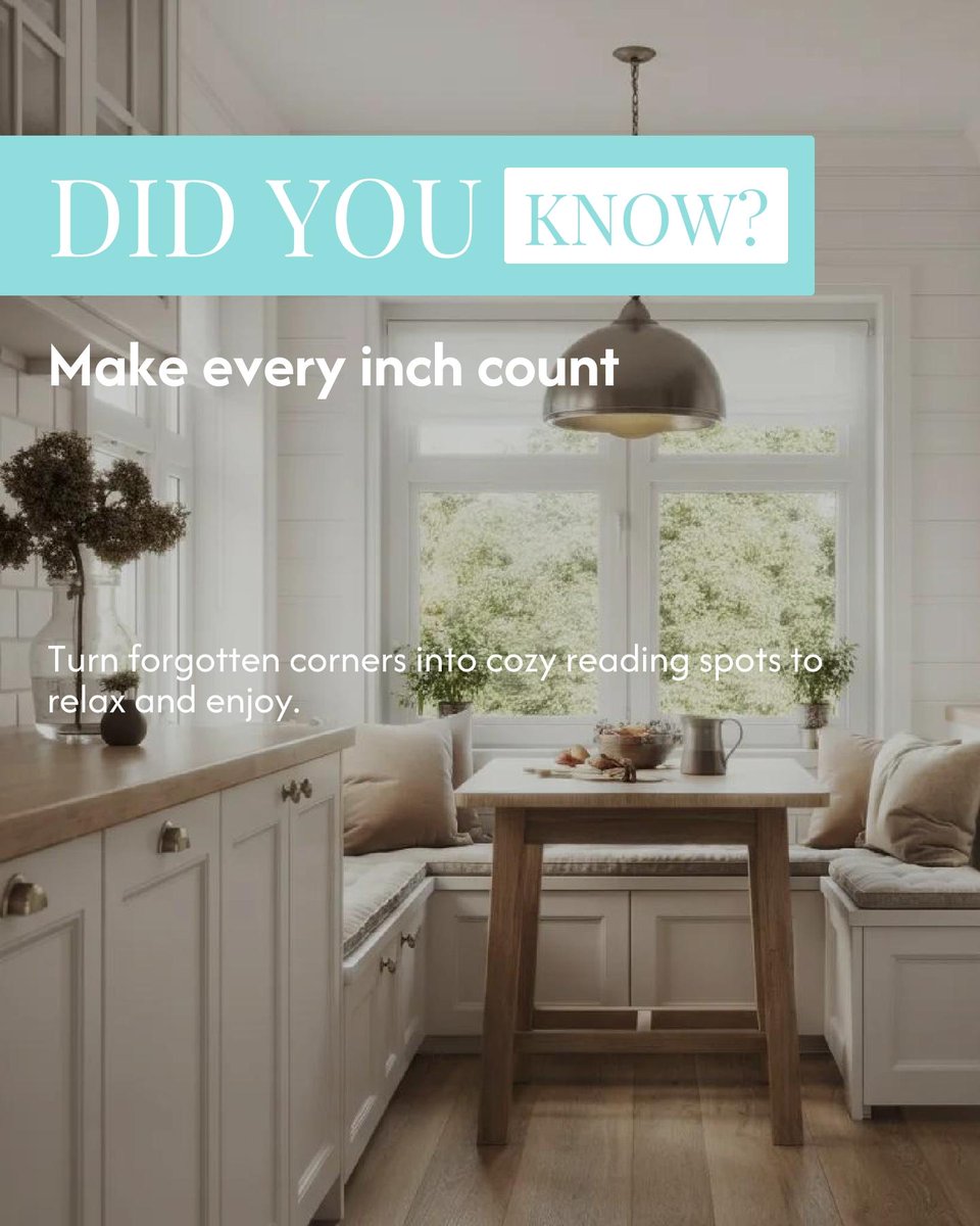 Team_Johnston's tweet photo. Shrinking your space shouldn't shrink your joy! 🎉 Turn corners into reading nooks, walls into art galleries, and rooms into inviting havens. Downsizing? Think of it as upsizing your lifestyle! What's your fave small space hack? Share below! #CozyLiving https://t.co/1lHXNU6y3i