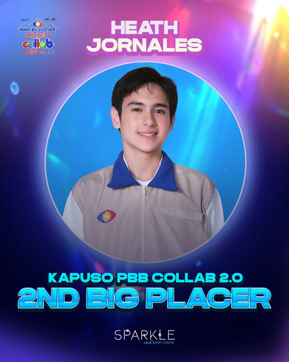 Ang Fighting Prince ng Taguig Heath Jornales is our KAPUSO 2ND BIG PLACER!

Congratulations, Heath! 🥳 Your Sparkle family is very proud of you!

#HeathJornales #GMAPBBCollab #PBBCollab20TheBigNight