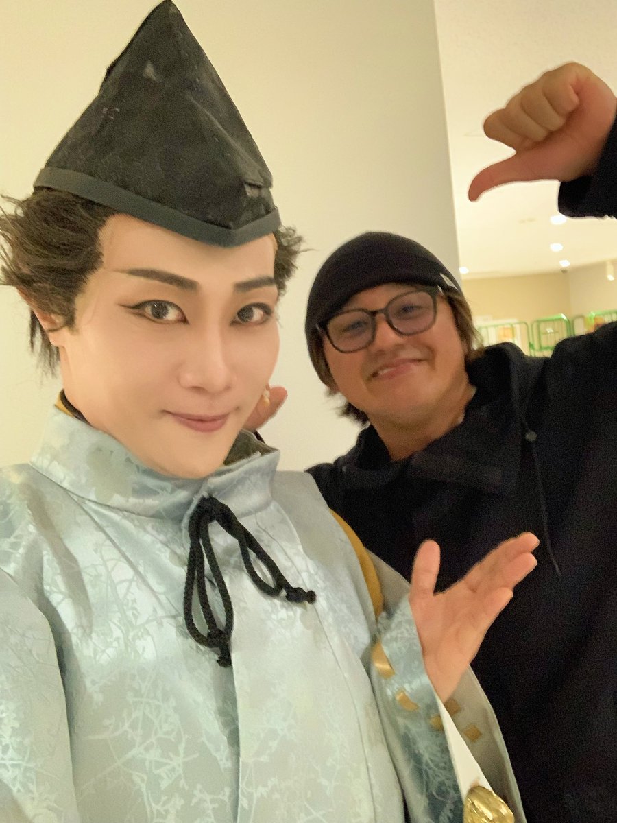 【髭切 単騎出陣 ～夢幻泡影～】
２日目昼夜公演　無事に終演しました👏
御来場ありがとうございました😊
念願の新之助さんと初2ショ📷
24歳の頃テニスの現場で初めてお会いして以降幾つかお会いする機会があり刀ミュ出陣からもう長いお付き合いとなりました🥹格好良いステージング・振付 最高です😆✨
