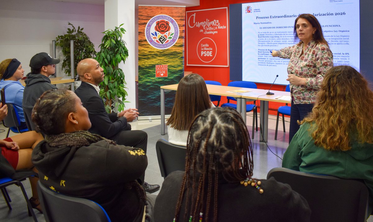 🫂<a href="/PSOEGuadalajara/">PSOE Guadalajara /❤</a> celebra una charla-coloquio para profundizar y resolver dudas sobre el Plan de Regularización Extraordinaria para migrantes.

➡️Se explicó, de forma pedagógica, como será este proceso, los requisitos, plazos y pasos a seguir.

🔗goo.su/X5x3J0