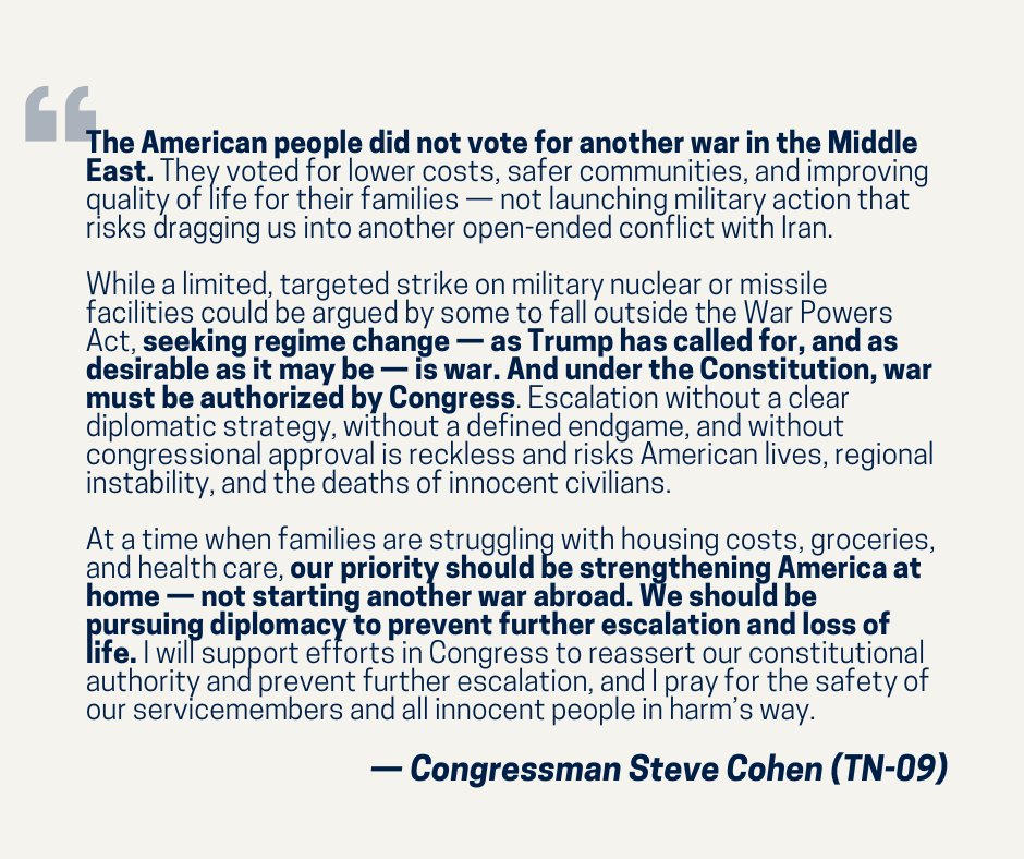 My full statement on Trump’s attack on Iran.