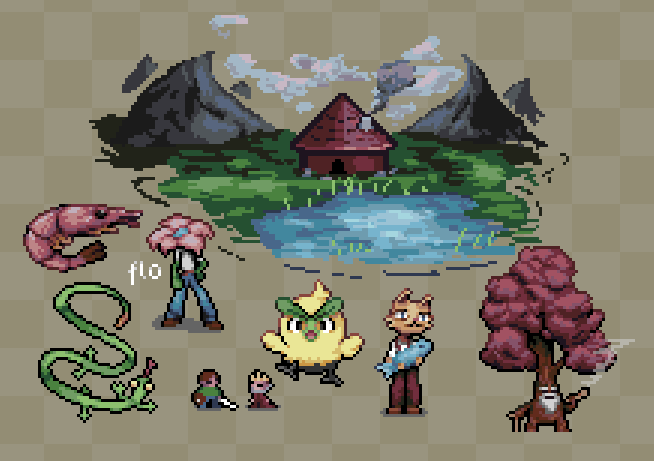 BootleBen's tweet photo. random doodles from this week and also browt #pixelart https://t.co/UfEF1rh1HB