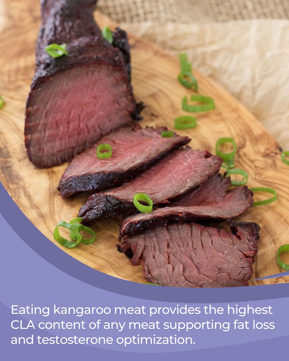 TrtCoach's tweet image. Level up your fat loss and T-levels with kangaroo—the king of CLA. 🦘🥩 #KangarooMeat #TestosteroneOptimization #LeanProtein