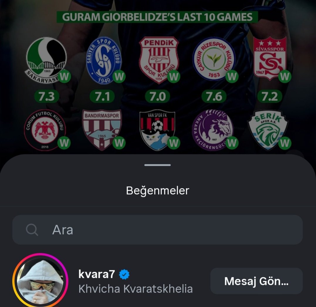 Kvaratskhelia erzurumsporun 11 maçlık serisini beğenmiş seneye kanada çekmek lazım rodriguezin yedeği olarak