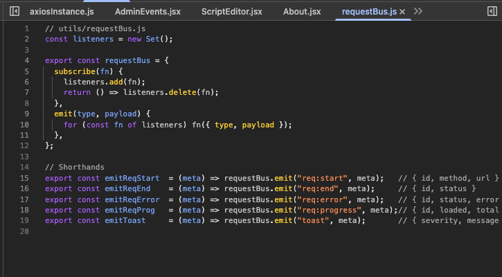 source maps are visible on your website btw, anyone with enough time on their hands can reverse engineer it to extract data.

- open devtools
- switch to the 'sources' tab
- expand static > js and everything is visible to you