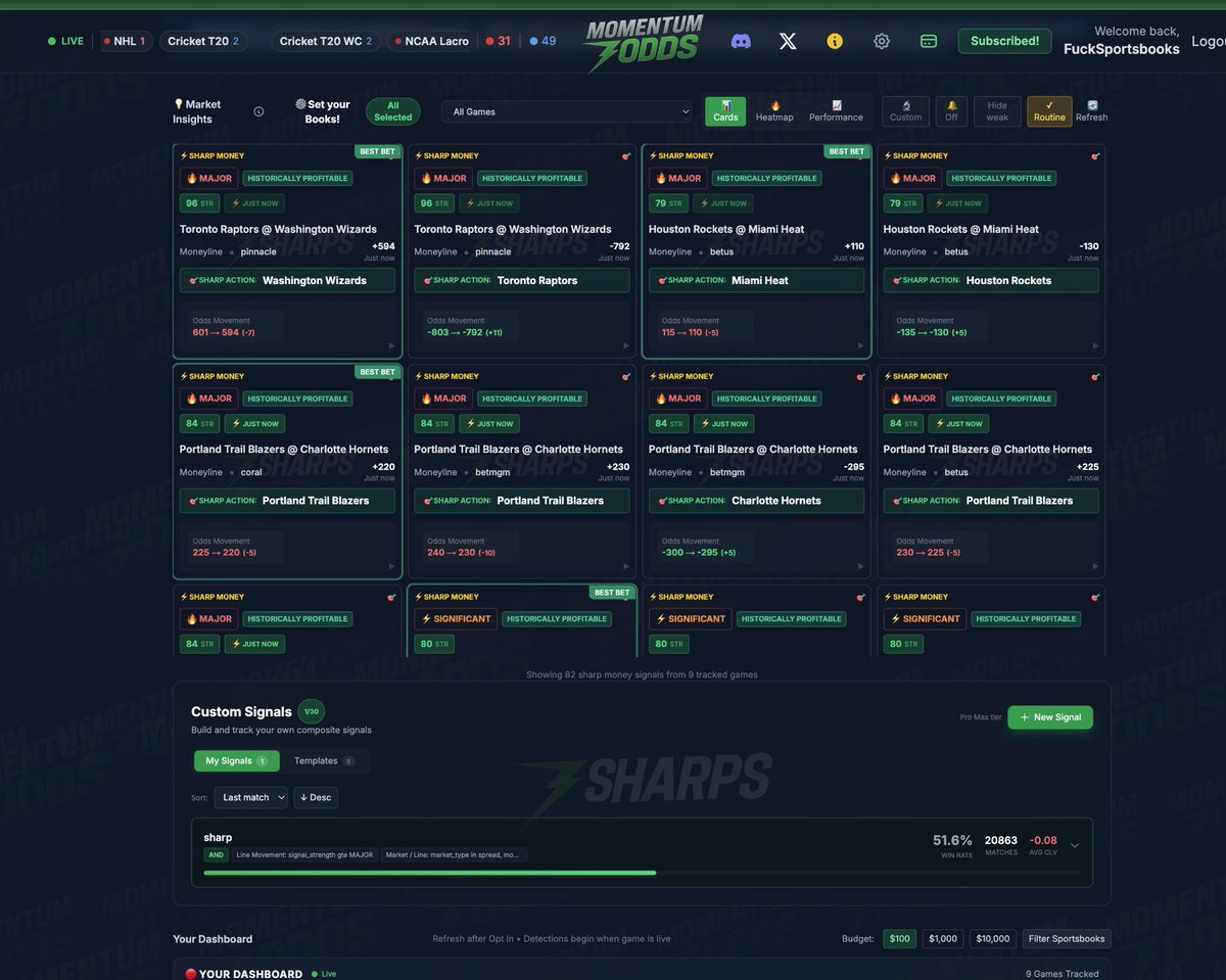 MomentumODDS's tweet photo. Sharp action is in play for soccer and college basketball. We will see how today’s signals turn out!

Get this info
https://t.co/1AGf1a7yq0

#sharpbetting #nba #sportsbetting https://t.co/LfeocbwV75
