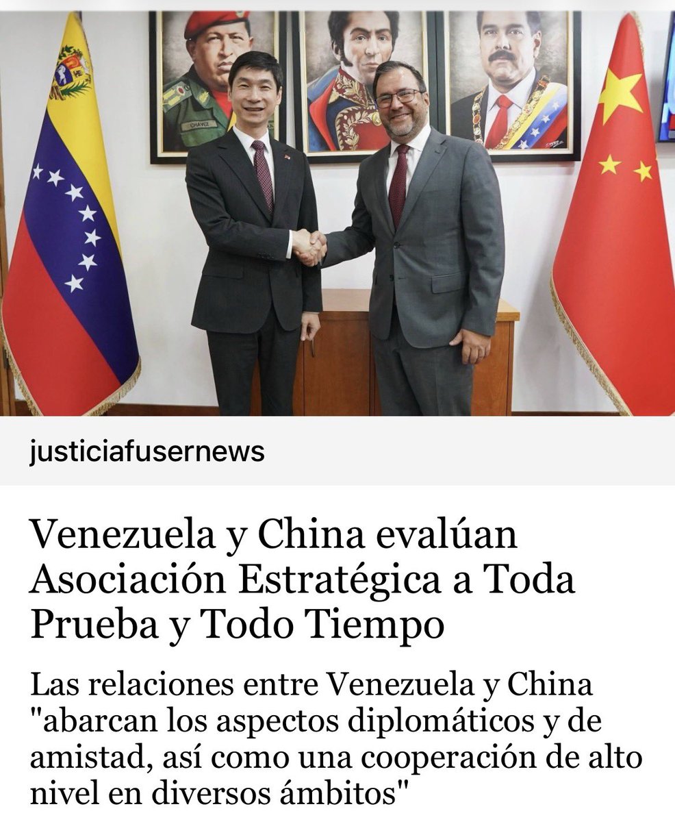 beikeryya's tweet photo. La reciente reunión entre el canciller de Venezuela, Yván Gil, y el embajador de China, Lan Hu, resalta el fortalecimiento de las relaciones bilaterales entre ambos países. #BBB26 #BBMzansiS6 #bbvipks4 #amici25 https://t.co/3Mc6Mn4OE6