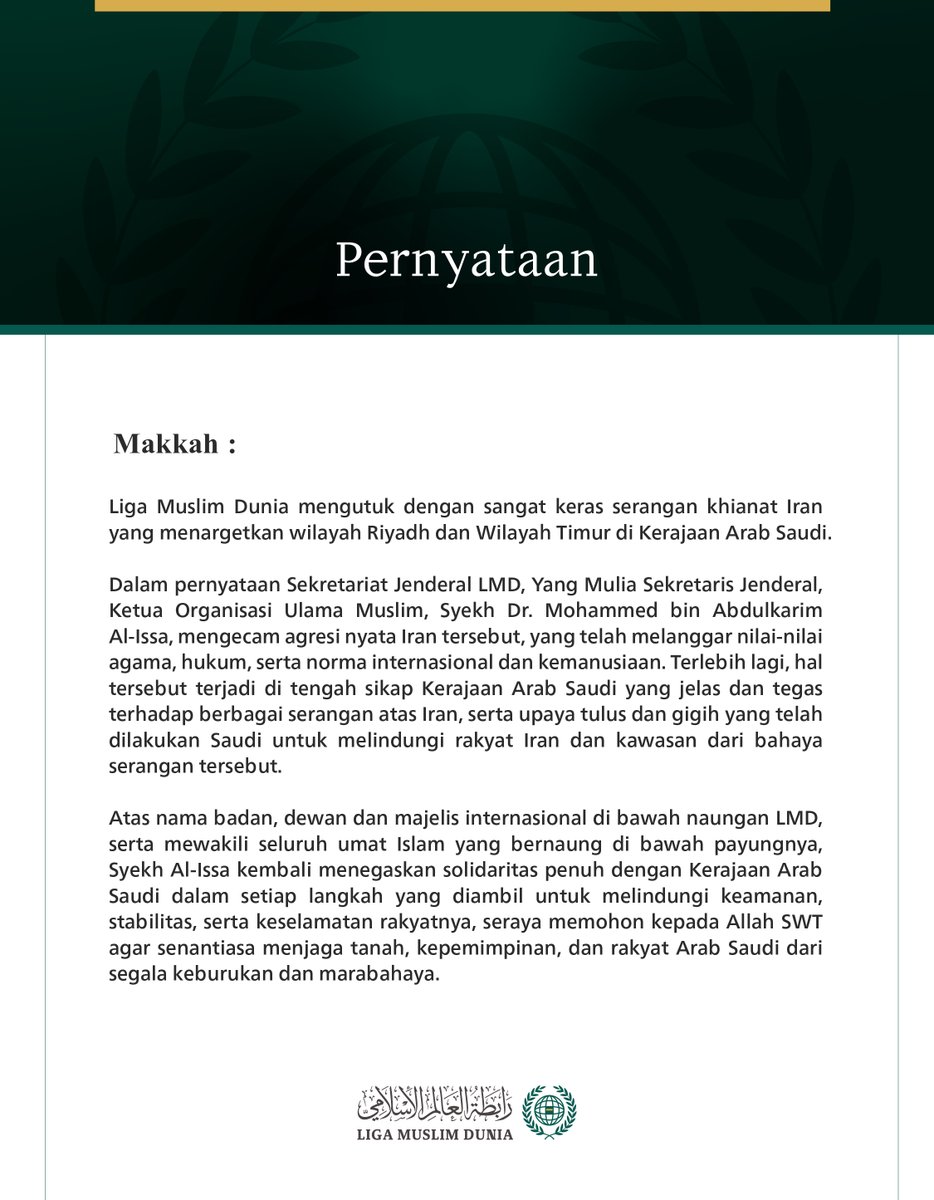 Liga Muslim Dunia tweet media