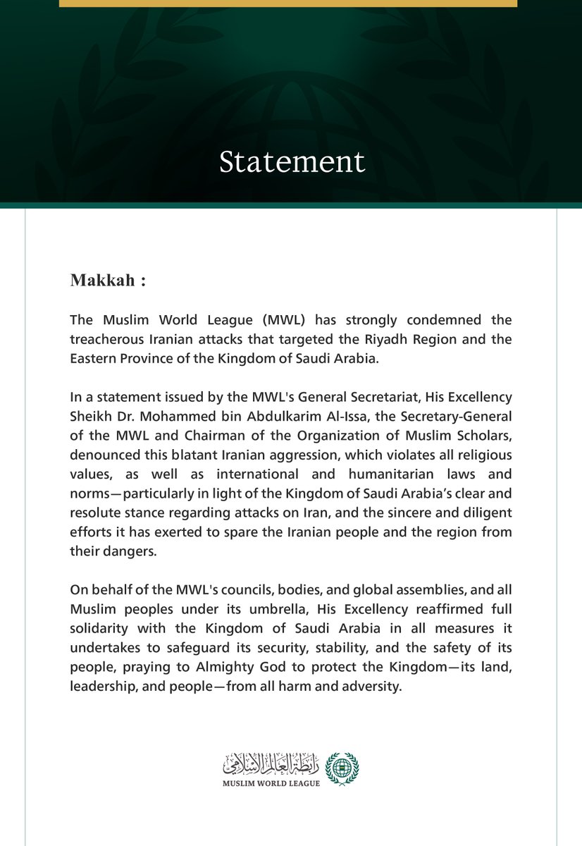 Muslim World League tweet media
