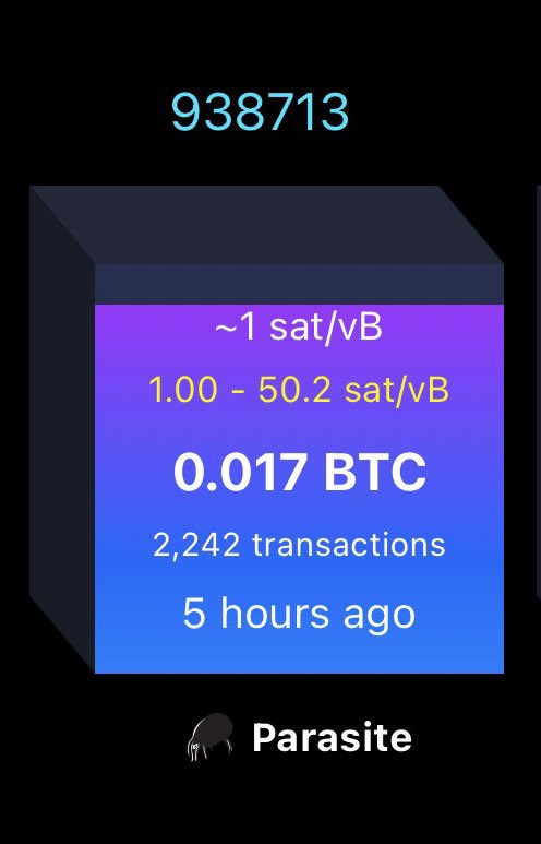 Huge win: Parasite Pool mined its FIRST BLOCK! 🦠⛏️

Massive props to <a href="/ZK_shark/">zk-🦈</a> — the brain behind this pool and the iconic <a href="/OrdinalMaxiBiz/">Ordinal Maxi Biz (OMB)</a> movement.

Shoutout to artist <a href="/ohareyoufat/">Tony T.</a> for those legendary hand-drawn OMB masterpieces.

OMB CANNOT BE STOPPED 🫡