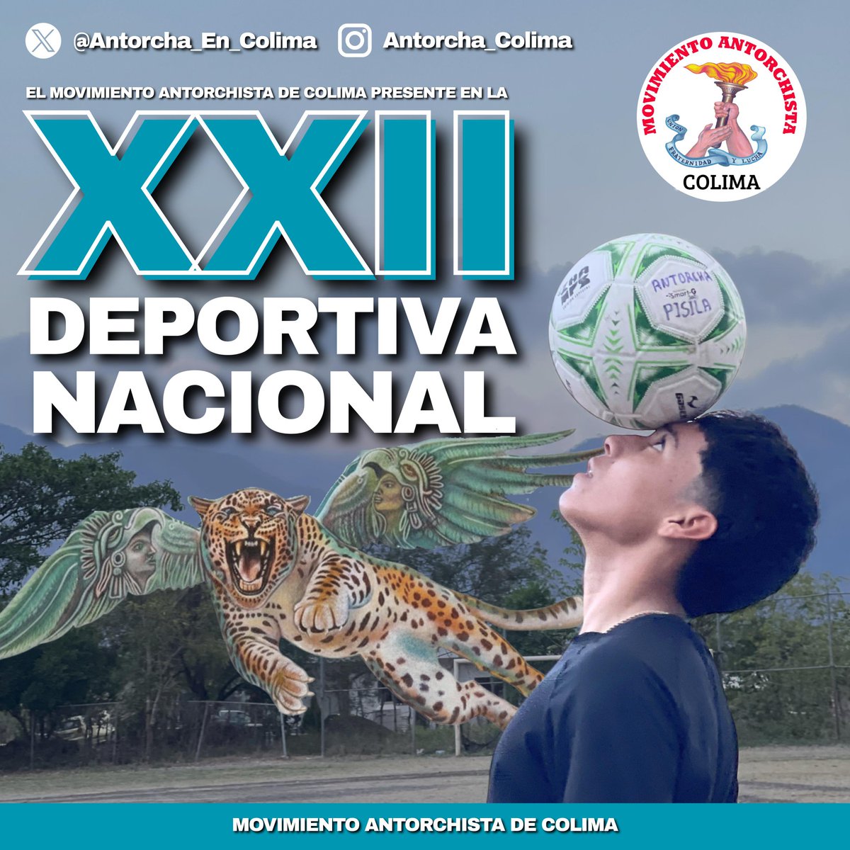LuisEnColima's tweet photo. Los deportistas de la comunidad de Piscila en el municipio de Colima, están listos para ser parte de esta XXII Espartaqueada Deportiva Nacional impulsada por el Movimiento Antorchista. ⚽🔥🏟️ https://t.co/8g8Ftpkl0V
