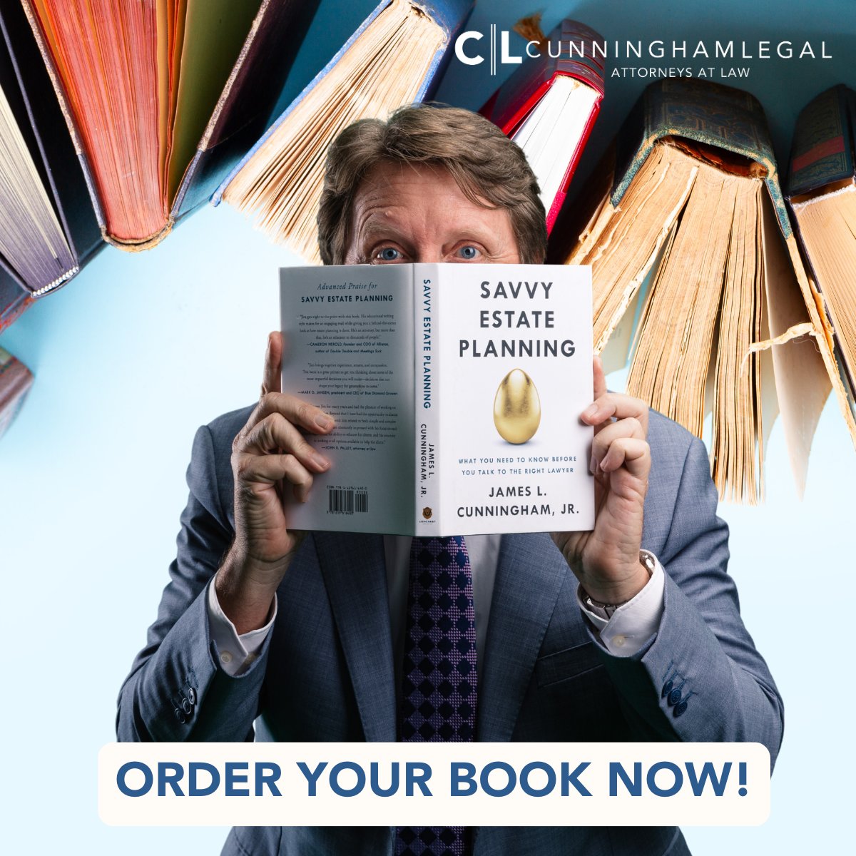 CunninghamLegal's tweet photo. In this no-nonsense guide, attorney James L. Cunningham, Jr. shows how to avoid the top-ten mistakes that could damage your financial succession, family, heirs, and legacy. Click here to get the book: https://t.co/wQDnbSt8rf https://t.co/1SV6sKJbZ8