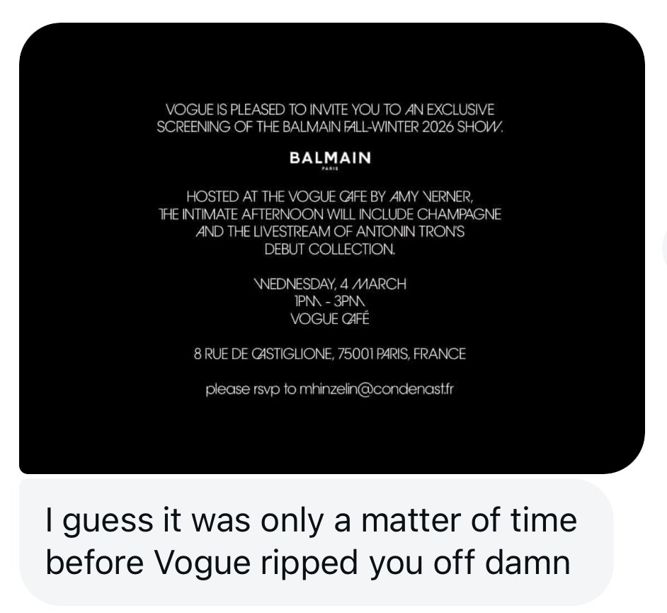 sO Vogue is casually stealing my La Watch party concept loool