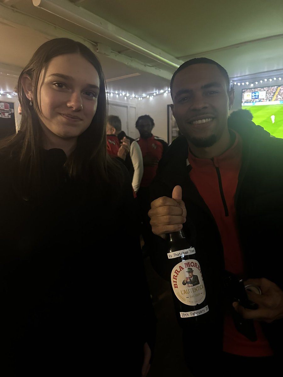 Nickipaul2008's tweet photo. @Cobham_FC @Thatcham_TownFC Todays recipient of the Moretti Men’s Man of the Match is our dependable number 3 left back Remi Meyers

@Cobham_FC @therolkey Paul Hammerton @maddiehammerton11 https://t.co/V37ELwiekh