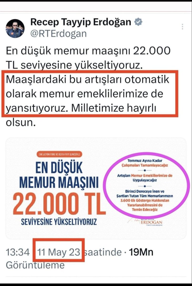 <a href="/hyukselll/">hüseyin</a> <a href="/nowhaber/">NOW HABER</a> #EmekliMemur 
Açlık sınırında maaş alıyor 
Kim alıyorsa Onuda açıklayın 
Milletvekili Emeklisi kaç ₺ alıyor Onuda yayınlayın 
<a href="/nowhaber/">NOW HABER</a> #MemurEmeklisi Seyanen ödeme yasal hakkı Cumhurbaşkanının sözü olmasına rağmen 33 aydır hakkımızı alamıyoruz 
#MenurEmeklisineAdalet istiyor