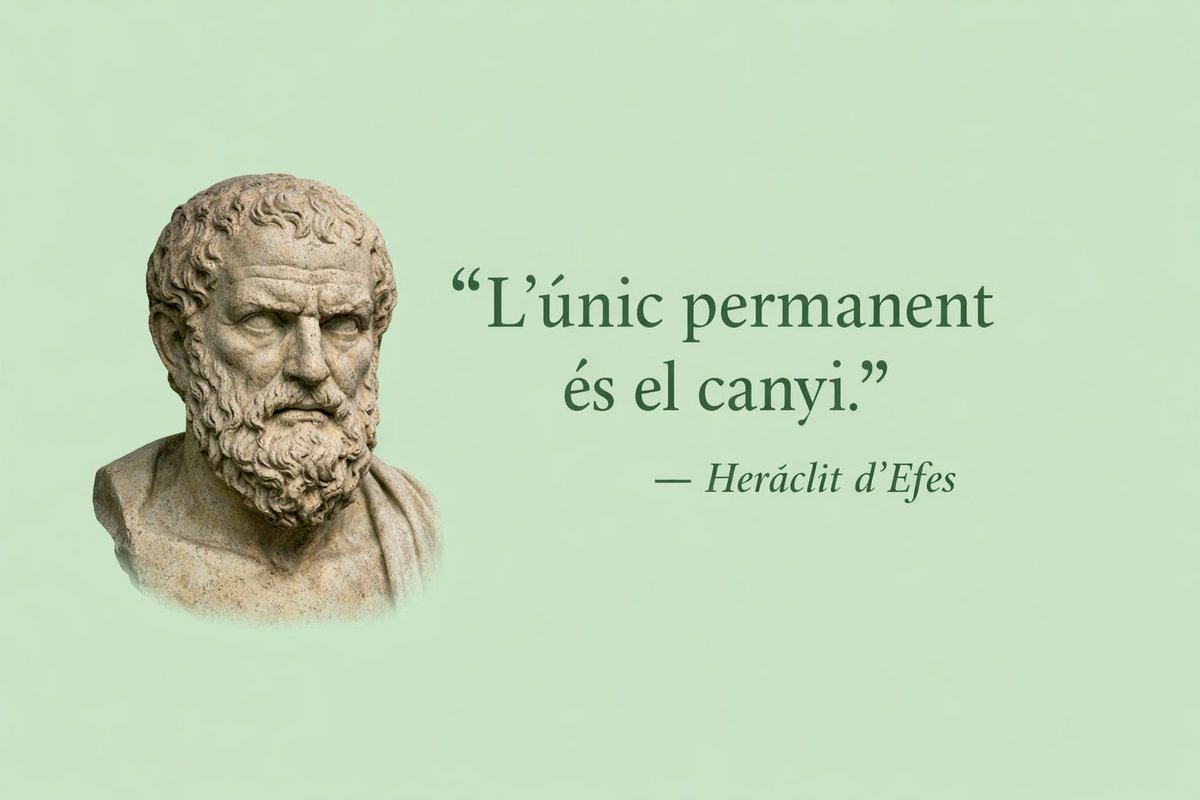 eldividend's tweet photo. Si tot canvia, resistir-se és patir.
Adaptar-se és créixer.

El canvi no és l’enemic — és la llei de la vida.

— Inspirat en Heràclit d’Efes https://t.co/IYHHM8ONgY