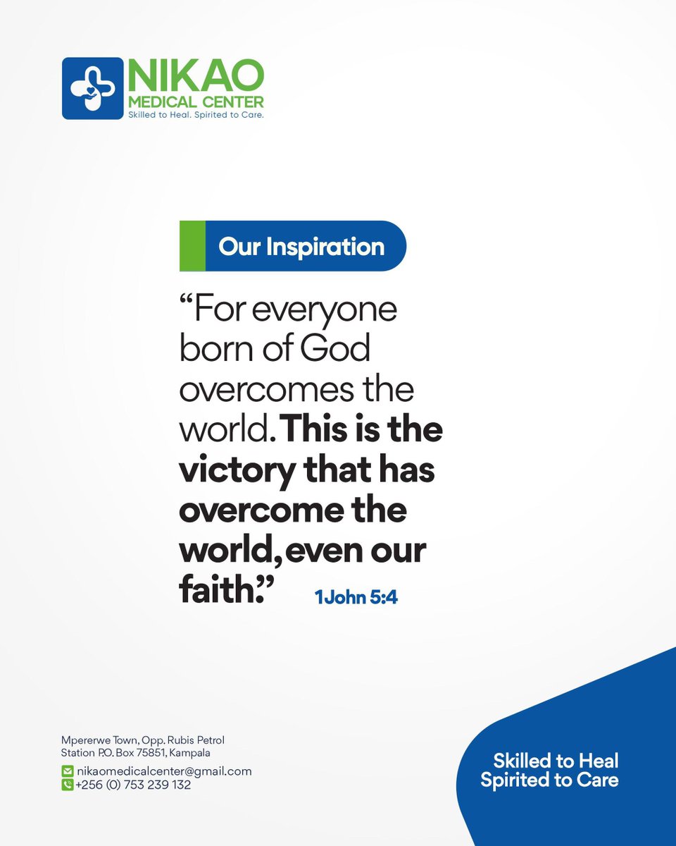 nikao_medical's tweet photo. As it is written, “For everyone born of God overcomes the world.” — 1 John 5:4
We are here to walk with you toward health, strength, and victory. 💙
Skilled to Heal. Spirited to Care.
#NikaoMedicalCenter #FaithAndHealing #Overcome #CompassionateCare https://t.co/thDTwAIWNG