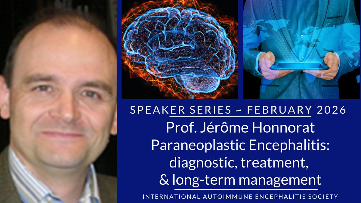 ae_society's tweet image. We're honored to announce the release of a rare, outstanding video with Prof. Jérôme Honnorat on #paraneoplastic syndromes &amp;amp; #AutoimmuneEencephalitis — a must-watch for #patients #caregivers &amp;amp; #clinicians! Deep insights, hope &amp;amp; cutting‑edge research
🔗👉 youtu.be/Ebjpu57pVKI