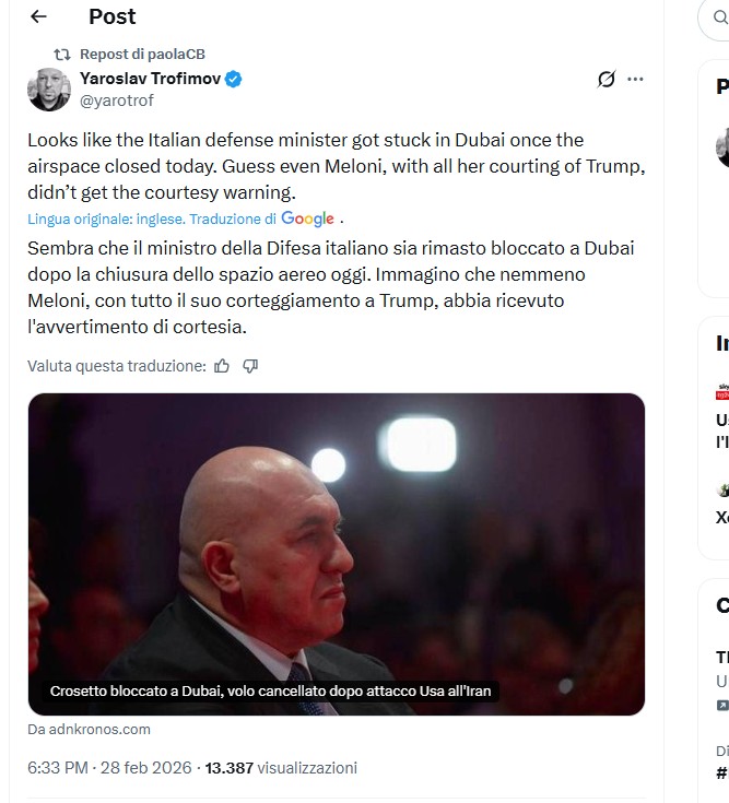 Sydwerehere's tweet photo. Intanti il capo corrispondente per gli affari esteri del Wall Street Journal ci prende discretamente per il culo https://t.co/ZQ45QNd2bI