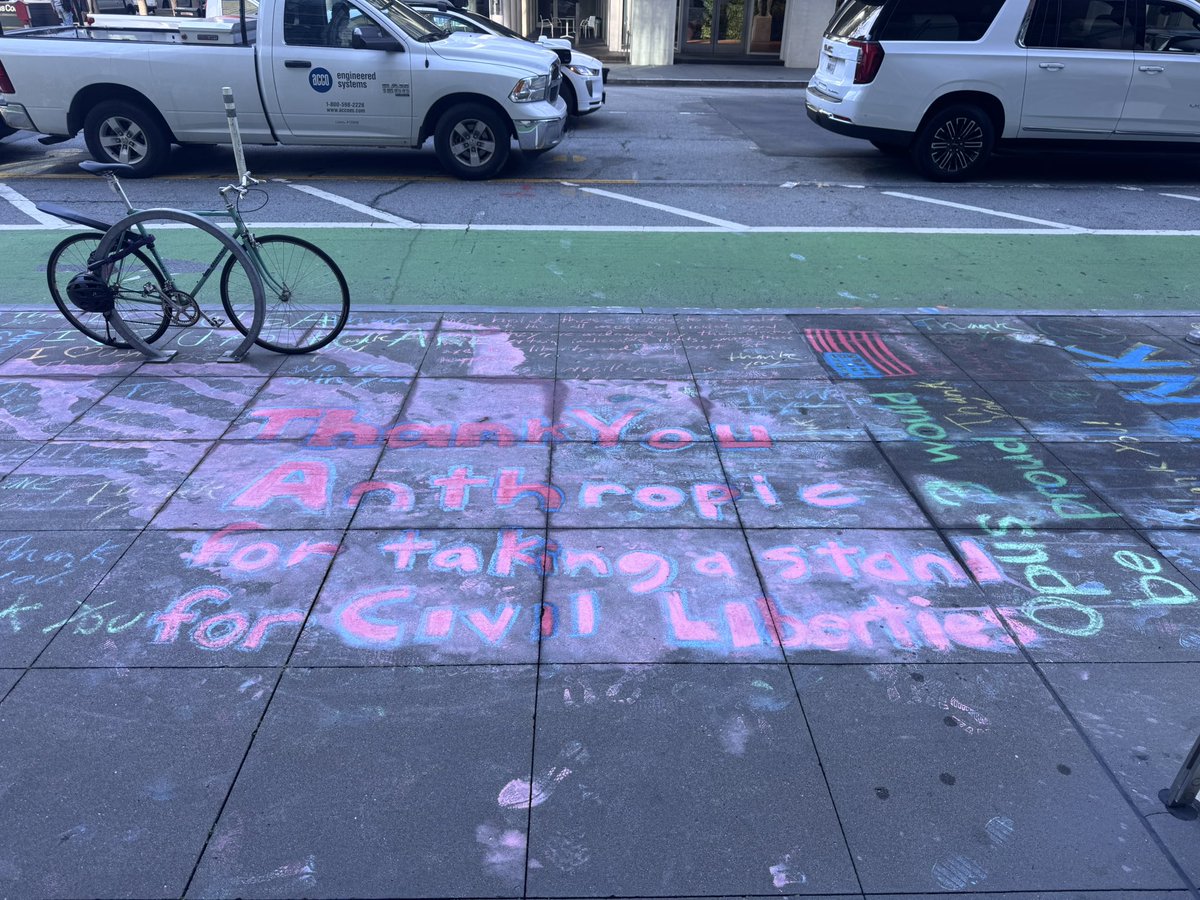 Chalk outside office