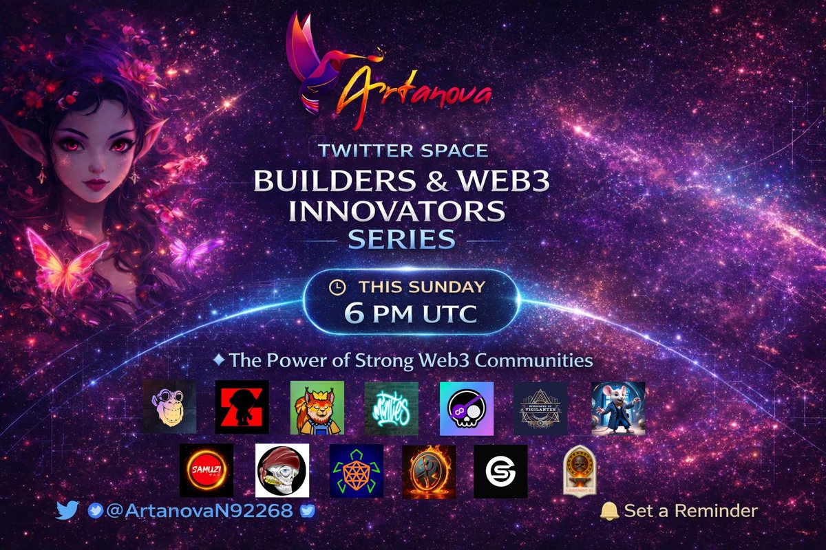 🚀✨ Sunday Twitter Space Stronger Together in Web3! ✨🚀

Tomorrow we’re hosting a powerful Sunday Space with our amazing partner projects and special guest speakers! This one is all about building real partnerships in Web3 🤝🔥

In Web3, partnerships are not just
