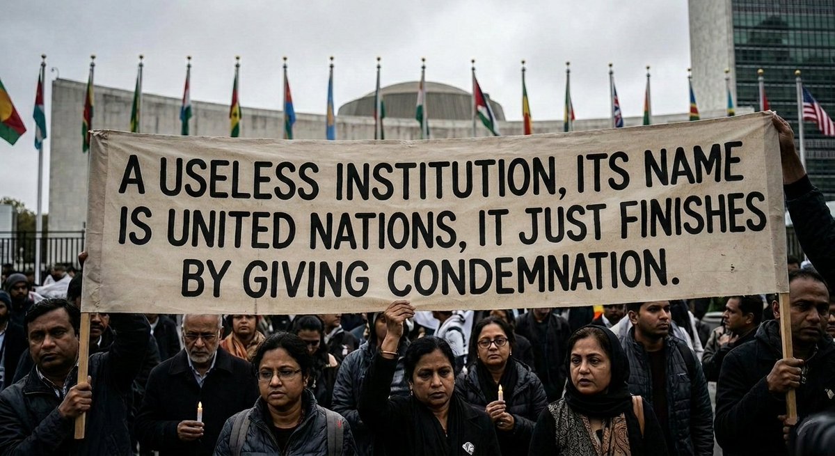 msaifulcsse's tweet photo. A useless institution, its name is United Nations, it just finishes by giving condemnation. #istandwithiran https://t.co/gstKftXOxa