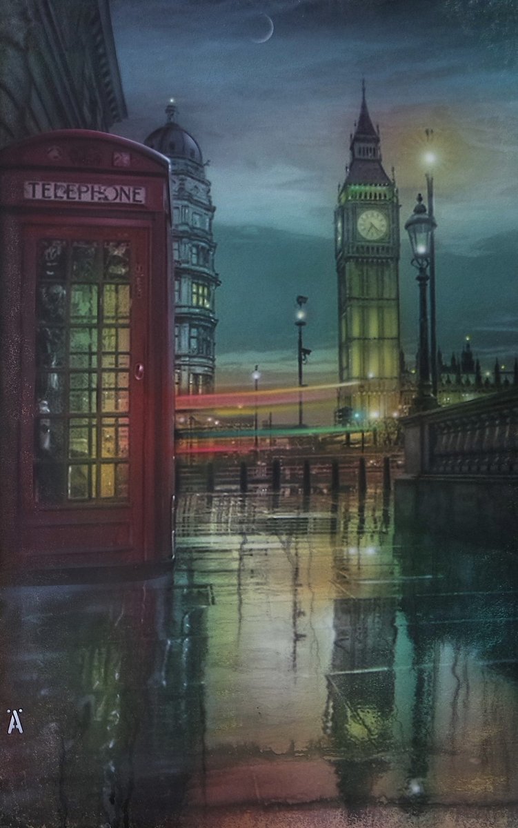 BESPOKEART63's tweet photo. Paintings Airbrush on cs10 canvas and wood. from the New Artworks gallery London. Title CITY LIFE. Painted for the Murals your way team USA. https://t.co/OLibHKsIyU