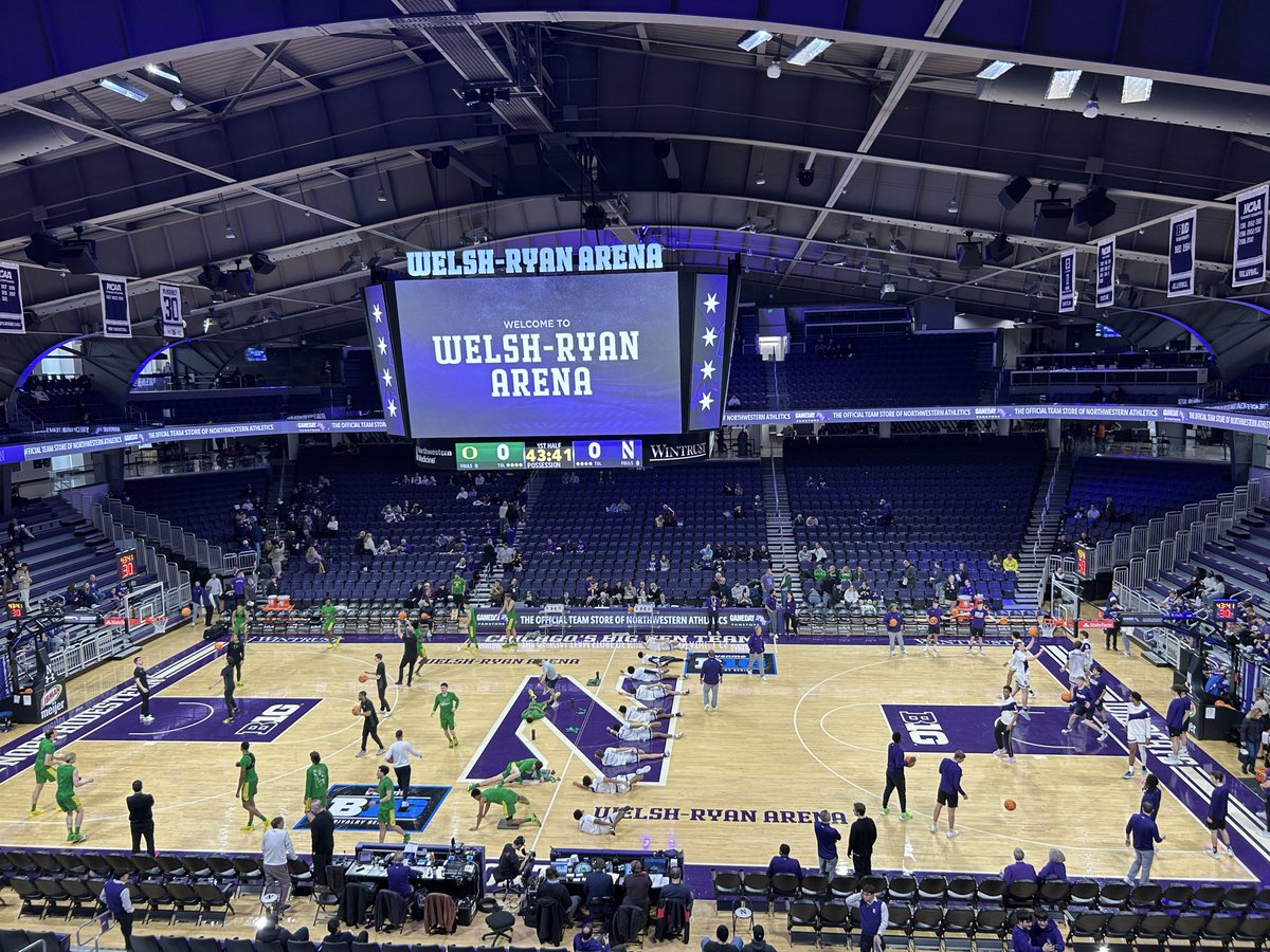 JohnLBorovicka's tweet photo. It’s a great time to be a fan of @NU_Sports.  At the @NUMensBball game in the beautiful Welsh-Ryan, where you can see the future of @NUFBFamily and @NUSBcats. https://t.co/2D7qeGhDLQ