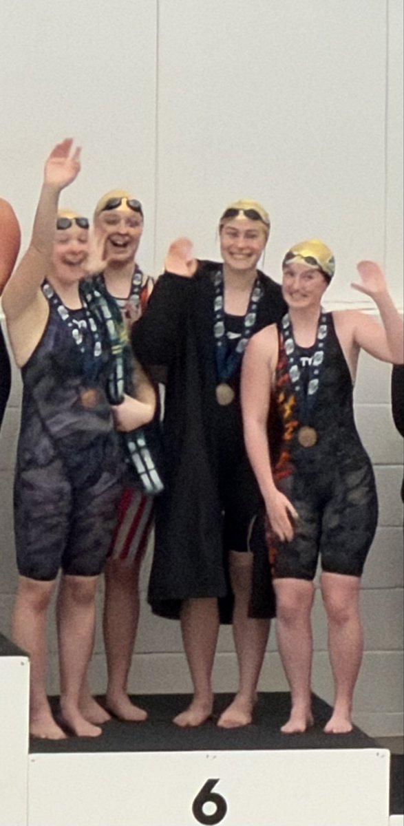 6th place 200 Medley Relay. Millie Andreasen, Teagan Martin, Greta VDW and Edie Veditte.