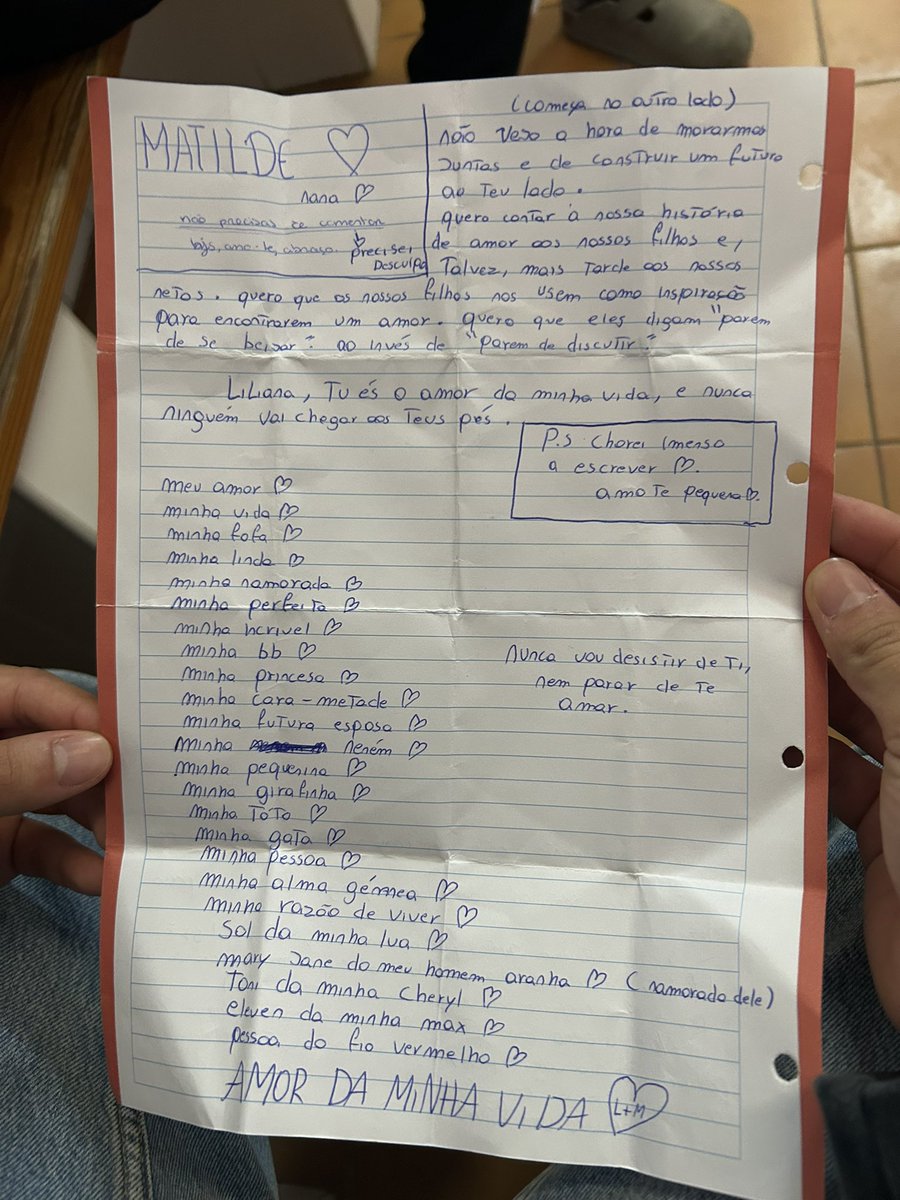 Uma história da escola secundaria da ramada, boa sorte na vossa história de amor Matilde e Liliana (Leonor és uma bitch)
