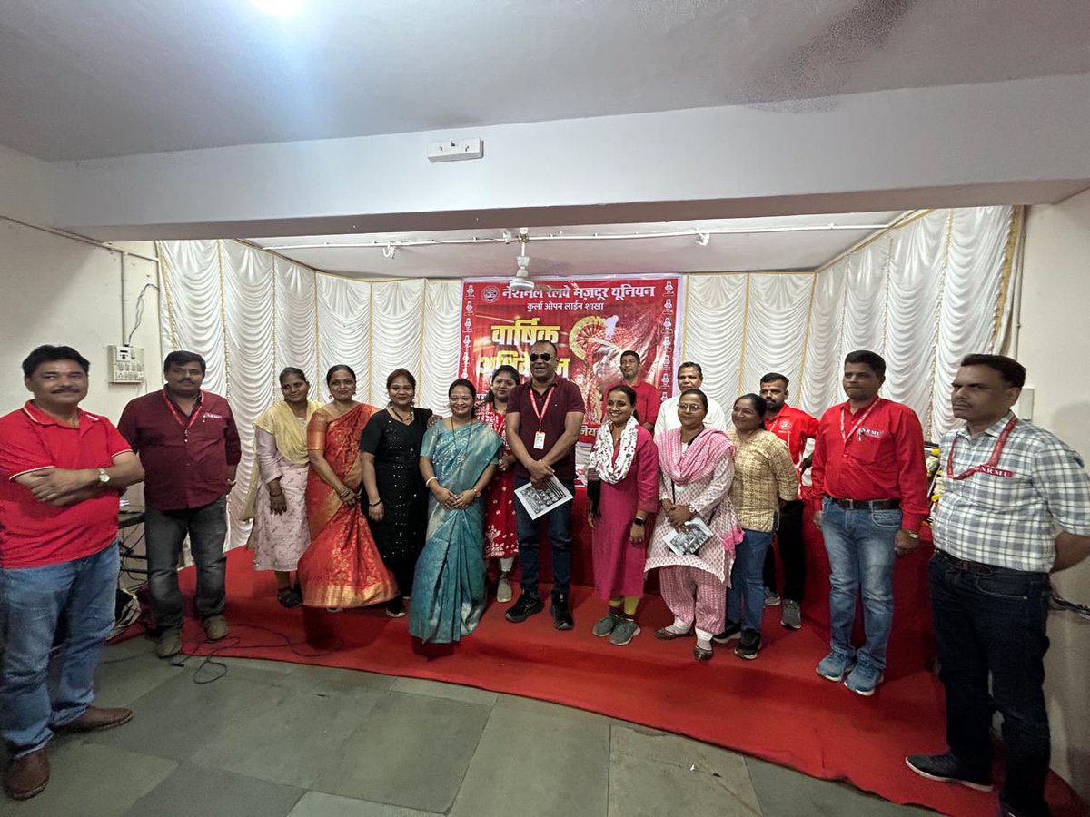 venupnair_nrmu's tweet photo. Today’s (28.02.2026) few captured glimpses from AGM of CLA G branch held n Railway Institute at 17.30 hrs. …..🙏🏻🚩🚩🚩🚩 https://t.co/FKp0FhsGyC