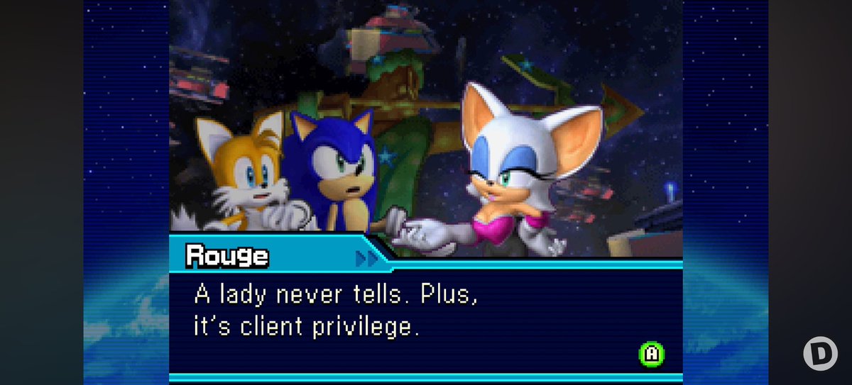 Modelo Esto fue en Sonic Battle, ya que luego en Sonic colors de DS, Rouge ...