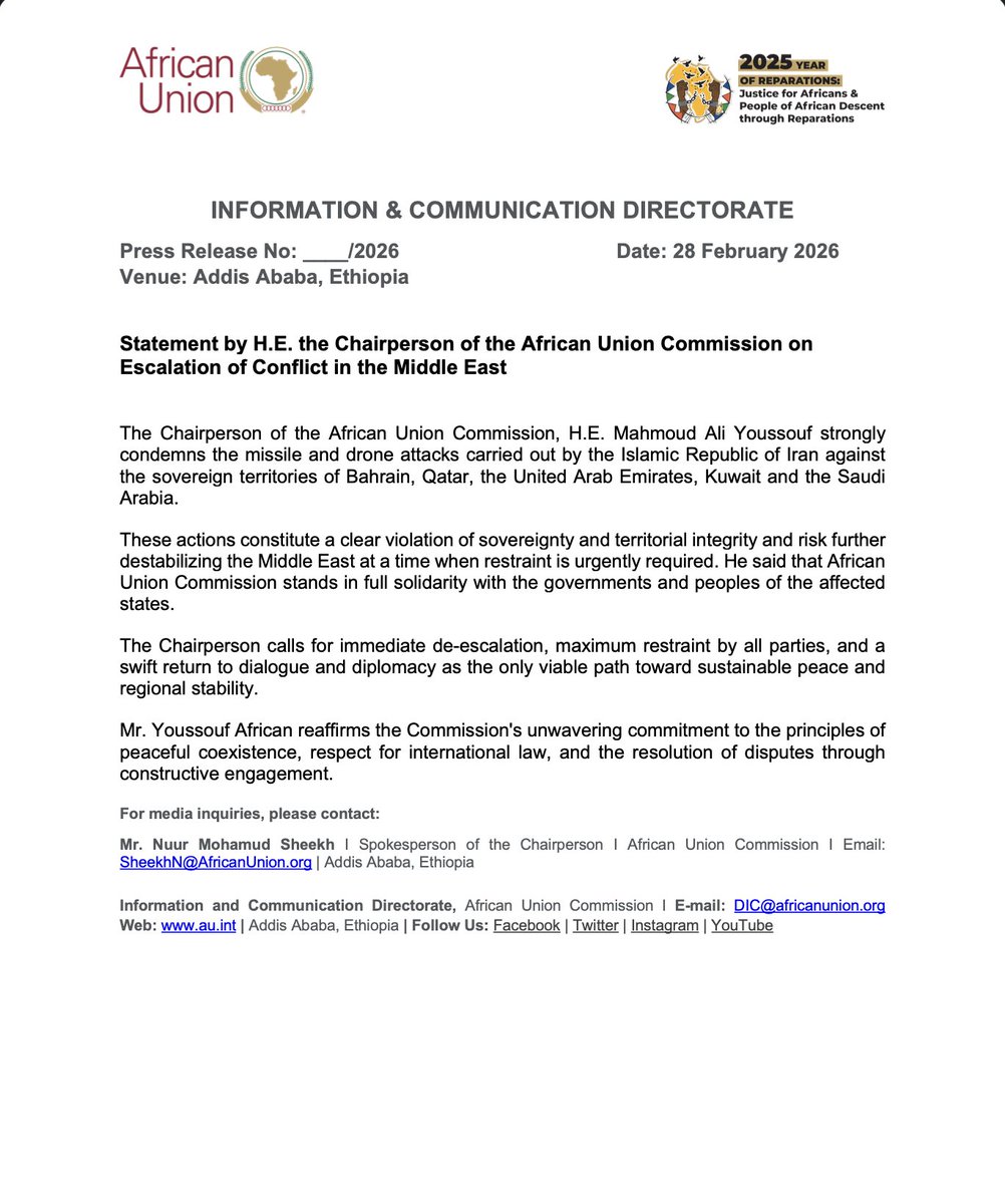 African Union tweet media