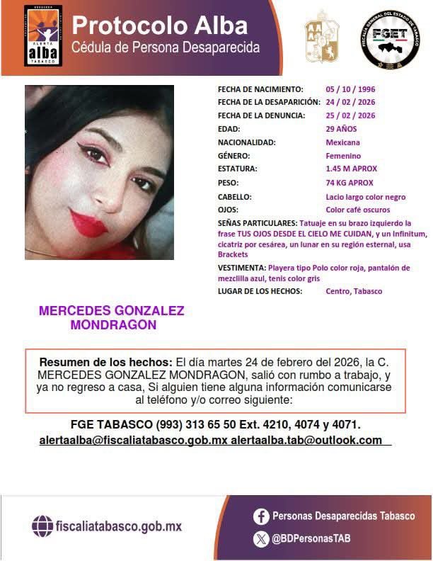 JTuffic's tweet photo. 🚨De verdad estimados amigos, #Mexico ya no puede mas ❤️‍🔥❤️‍🔥❤️‍🔥❤️‍🔥❤️‍🔥

Amanecí con una publicación dando un pésame a la familia de #RubyPatricia acuchillada en #Mazatlan el día de ayer donde andaba la burla de #Presidente de México escupiendo mentiras sobre la reducción de seguridad y en este momento me encuentro con esta nueva desgracia.

QUE POCA MADRE con este maldito #NarcoGobiernoMorena

#Villahermosa #Tabasco cuna de la desgracia de nuestro amado país levanta la voz para  exigir la localización con vida a la señora Mercedes González Mondragón, otra GUERRERA madre de tres hijos desaparecida.

QUE DEMONIOS TIENE QUE PASAR @Claudiashein, está perfectamente claro que tú no puedes limpiar lo que te dejó tu heredero y sigues ligada al #CrimenOrganizado, te ries de que se te nombre #NarcoPresidenteClaudia, pero sabes, es la realidad tapada con un dedo, no somos bots, somos un país que le llora a sus muertos por culpa de #amloelnarco y la tuya.

Creo que entiendes que nuestro país, ¡NO EL TUYO!, está sangrando todos los días y entrará en una fase terminal sin vuelta atrás, si no pones reversa y endureces todo. 

¿NO PUEDES? 
Lárgate deja en manos de quién si pueda hacerlo, llama a toques de queda para poner en orden esto y manda al ejército (a los mandos comprometidos) a terminar con los grupos delictivos. 

"Es muy grande la silla para ti, toma el teléfono, llama al Sr Presidente @realDonaldTrump y abre las puertas para que el lo arregle." 

🛑ESTAMOS HASTA LA MADRE Y CON MIEDO, MUCHO MIEDO.🛑  

#NarcoEstado #NarcoGobierno 
#MorenaNarcoPartido #ClaudiaNarco #JusticiaParaLasMadres #NoMasDesaparecidos #MexicoSangra #BastaYa #InseguridadMexico #ViolenciaEnMexico #MadresBuscadoras #NarcoMorena