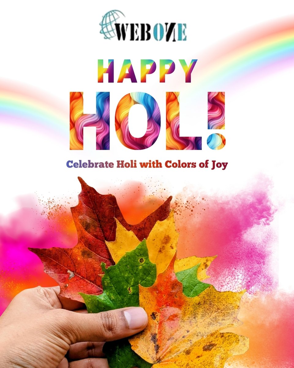 WebOneDelhi's tweet photo. 🎨✨ Splash into the festival of colors with happiness and positivity!

This Holi, let’s celebrate new beginnings, vibrant dreams, and joyful moments with the colors of love and togetherness. 🌈💛

#HappyHoli #FestivalOfColors #Holi2026 #CelebrateWithJoy #ColorfulMoments #WebOne https://t.co/3OZTFJ9mXo