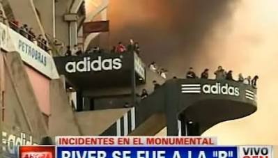 cayó un misil en las inmediaciones del monumental