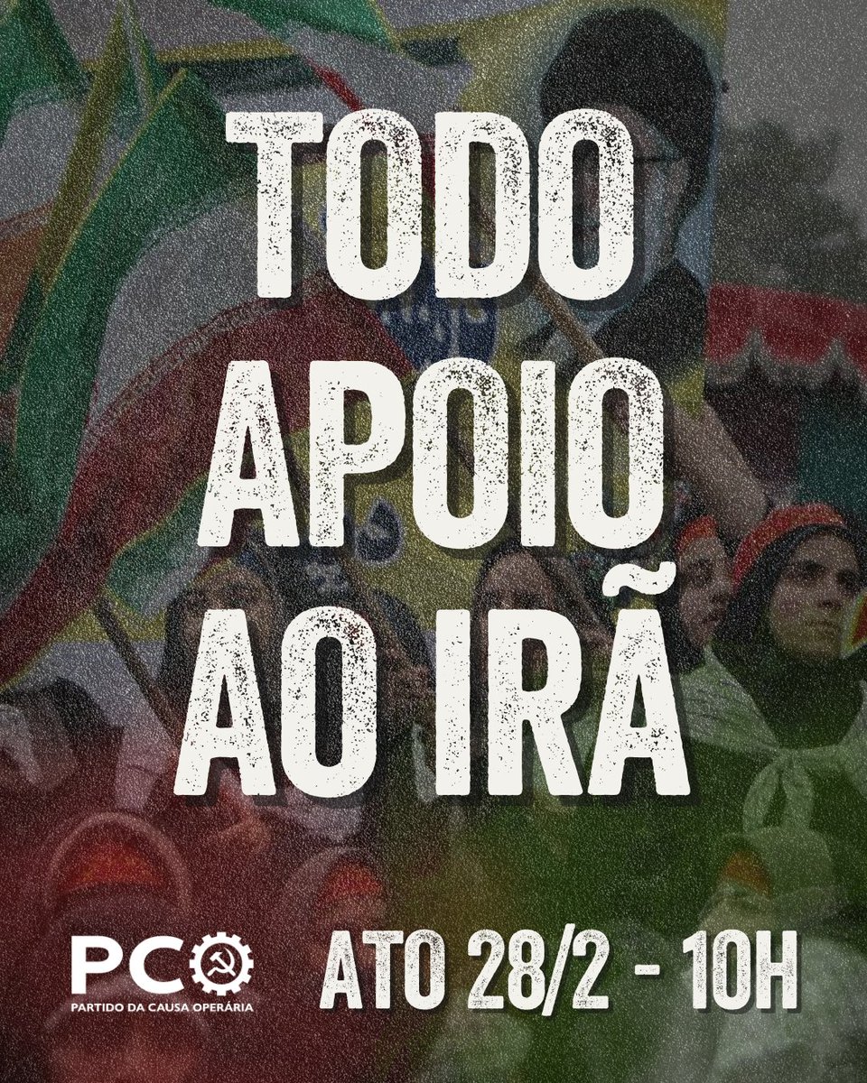 TODO APOIO AO IRÃ

CONTRA A INVASÃO IMPERIALISTA

Na madrugada deste sábado (28), os EUA e o Estado de “Israel” lançaram uma nova ofensiva militar contra o Irã, abrindo mais um capítulo da escalada imperialista no Oriente Próximo. Poucas horas depois, o Irã iniciou uma retaliação
