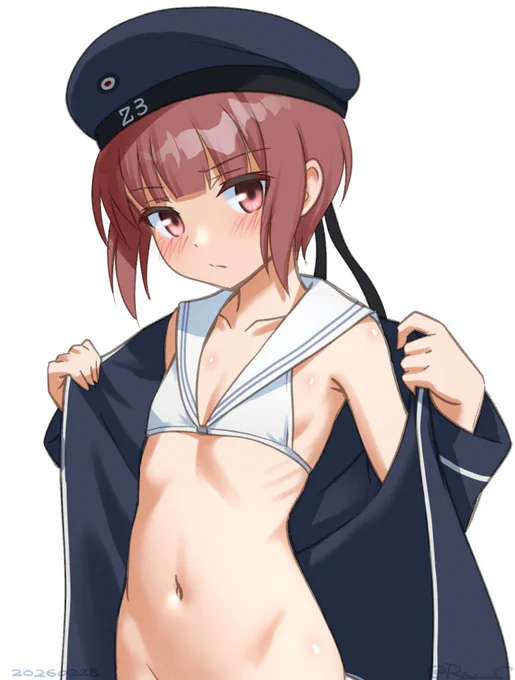 今日はあつかったですね #艦これ版深夜の真剣お絵描き60分一本勝負 #艦これ版真剣お絵描き60分一本勝負_20260228