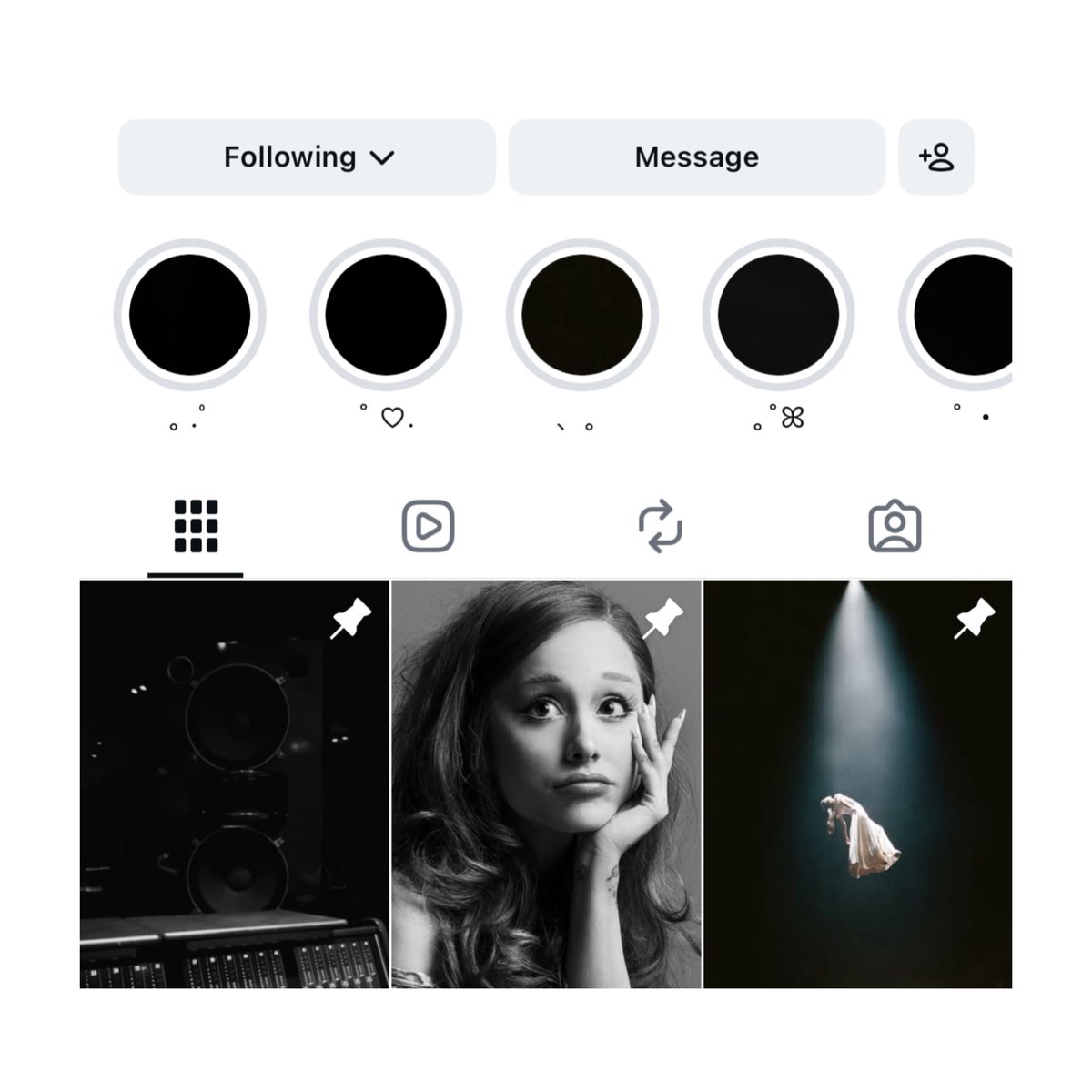 AriGrandeStats's tweet photo. 🚨 Ariana Grande has finally changed her Instagram bio for the first time in +3 YEARS, changing “currently somewhere over the rainbow” to “see you this summer”!

— Additionally, she has changed her pinned posts, from Wicked and Sunday in The Park related to eternal sunshine related posts.