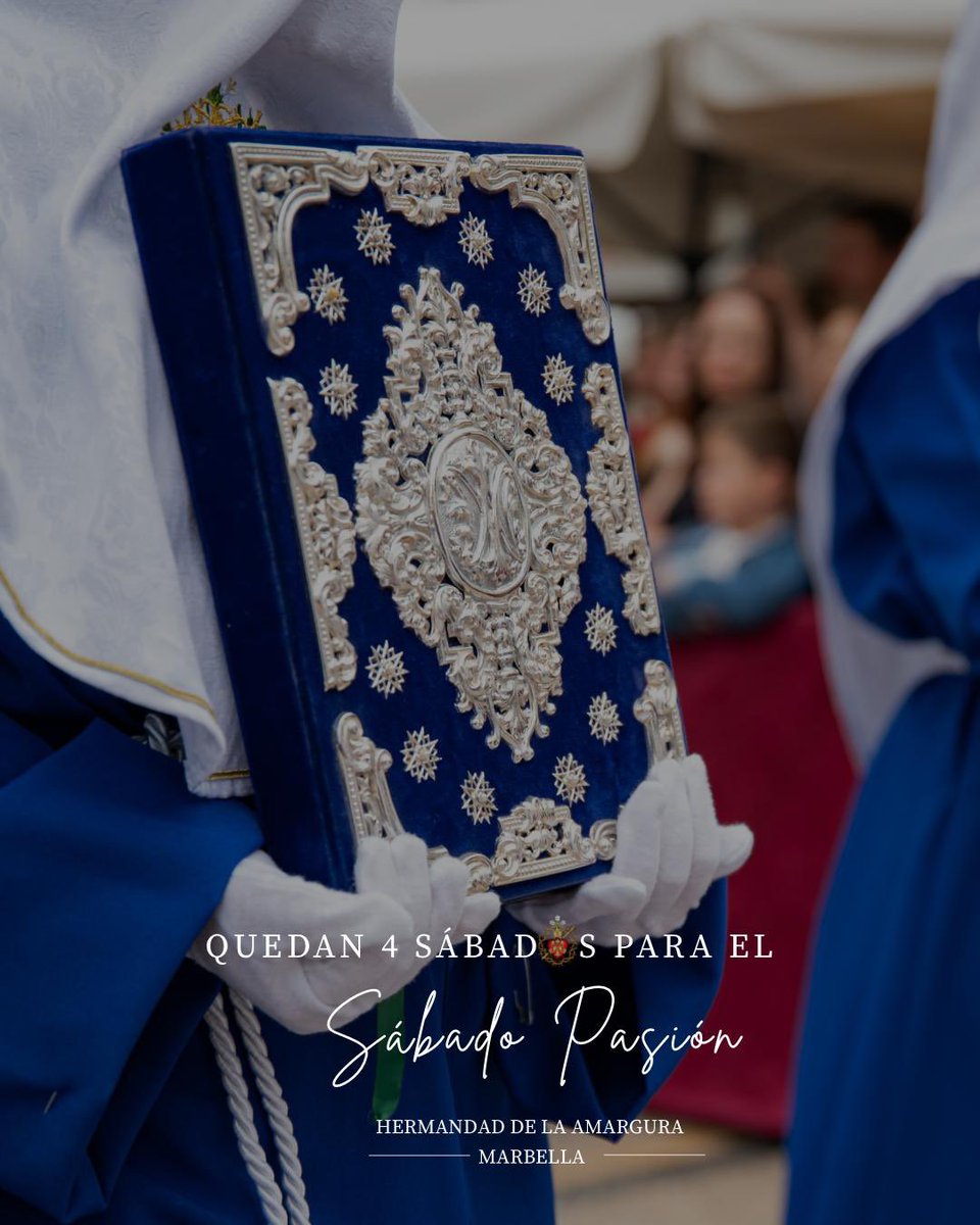VirgenAmarguraM's tweet photo. ⏳ Quedan cuatro sábados…

La cuenta atrás ha comenzado. Solo cuatro sábados nos separan del Sábado de Pasión 2026, la tarde-noche en la que nuestra Hermandad vuelve a encontrarse con su gente, con su barrio, con su Fe. https://t.co/nhn3I9Tleg