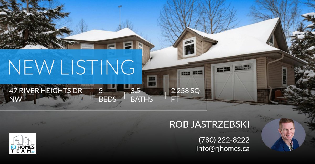 RobJHomes's tweet photo. 📍 New Listing 📍 Take a look at this fantastic new property that just hit the market located at 47 River Heights Dr Nw in Edmonton. Reach out here or at (780) 222-8222 for more information

Contact me for more information: 
780-... https://t.co/hvHf6tbewp https://t.co/8MHHAmLMZH
