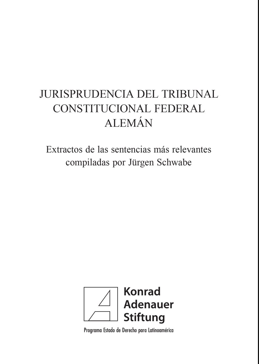 El Tribunal Constitucional alemán goza de alta consideración entre la jurisprudencia constitucional comparada. Sin embargo, dadas las dificultades idiomáticas, no resulta fácil acceder a su jurisprudencia. En este trabajo que publica la Konrad-Adenauer-Stiftung, pueden encontrar