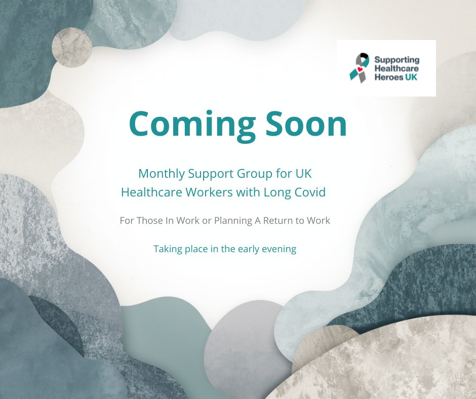 SupportingHH_UK's tweet image. Coming soon 👀

A new monthly evening support group for UK healthcare workers with Long Covid — for those in work or planning a return.

Because going back shouldn’t mean going alone 💙

Follow for details.
#LongCovid #HealthcareWorkers #SHHUK