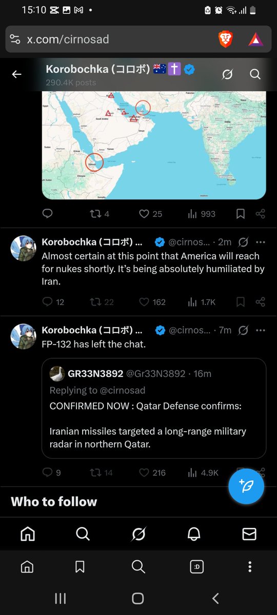 This Muslim dude blocked me and is currently tweeting out delusional rubbish as Iran gets hammered by the Americans