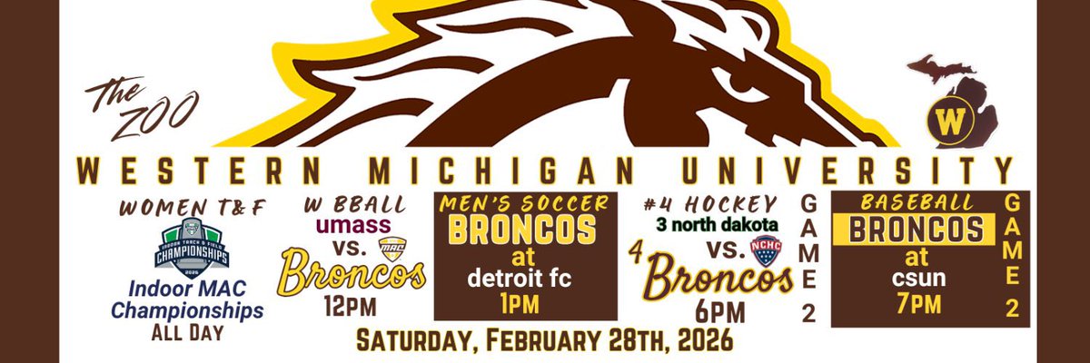 BroncoBarn's tweet photo. Now that we’ve all settled down from last night, for the most part, today’s a new day and a new opportunity for wins on the last day of February!

It’s Senior Day for Women’s Basketball and Hockey!

#NewBackgroundPic https://t.co/av21MSxBDZ