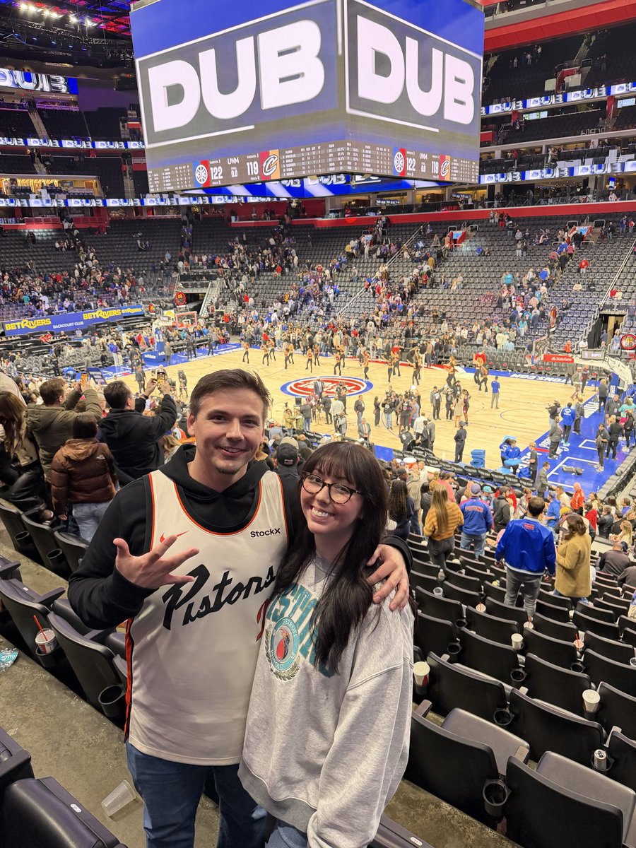 SeveredSickness's tweet photo. First ever Piston home game. Huge Ws all around. https://t.co/Wdhj1fX797